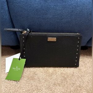 Kate Spade Black Pebbled Leather Clutch